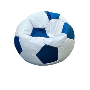Kids Leatherette Soccer Ball Navy and White